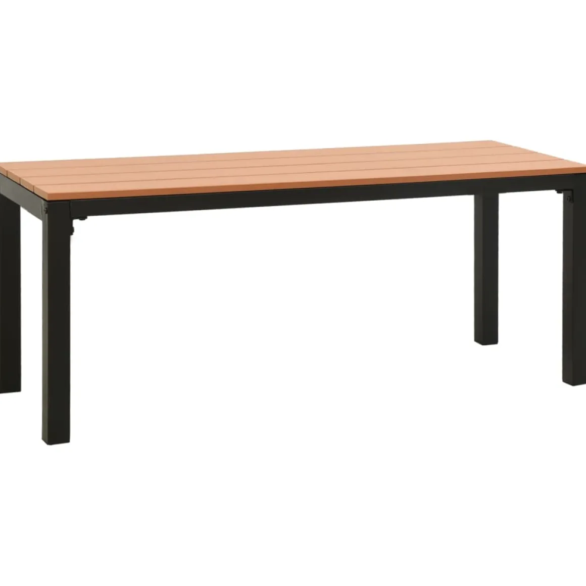 Banco de exterior Lotan 2 plazas marrón/negro 45x110x39 cm