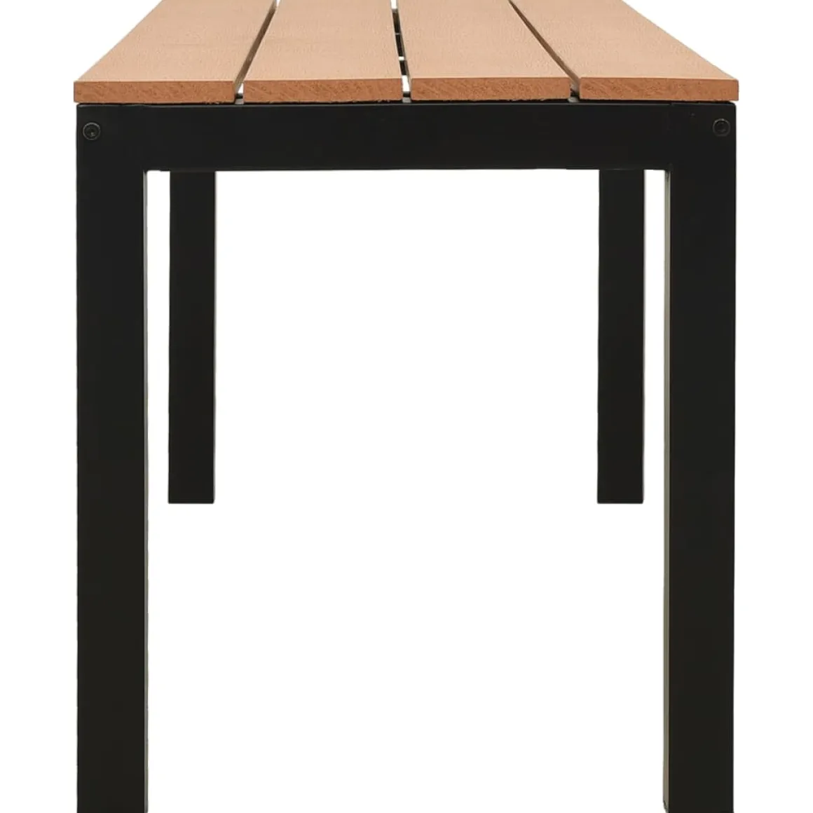 Banco de exterior Lotan 2 plazas marrón/negro 45x110x39 cm