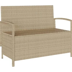Banco de jardín Calar 2 plazas con almacenaje 87x111x56 cm