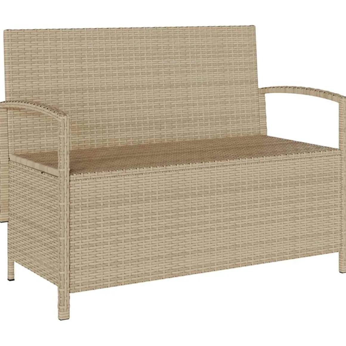 Banco de jardín Calar 2 plazas con almacenaje 87x111x56 cm