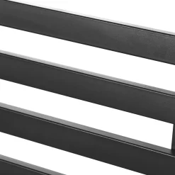Banco de jardín Lago Outsunny 2 plazas 240kg negro 82x127x58 cm