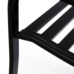Banco de jardín Paradise Outsunny hasta 240kg negro 89x127x60 cm