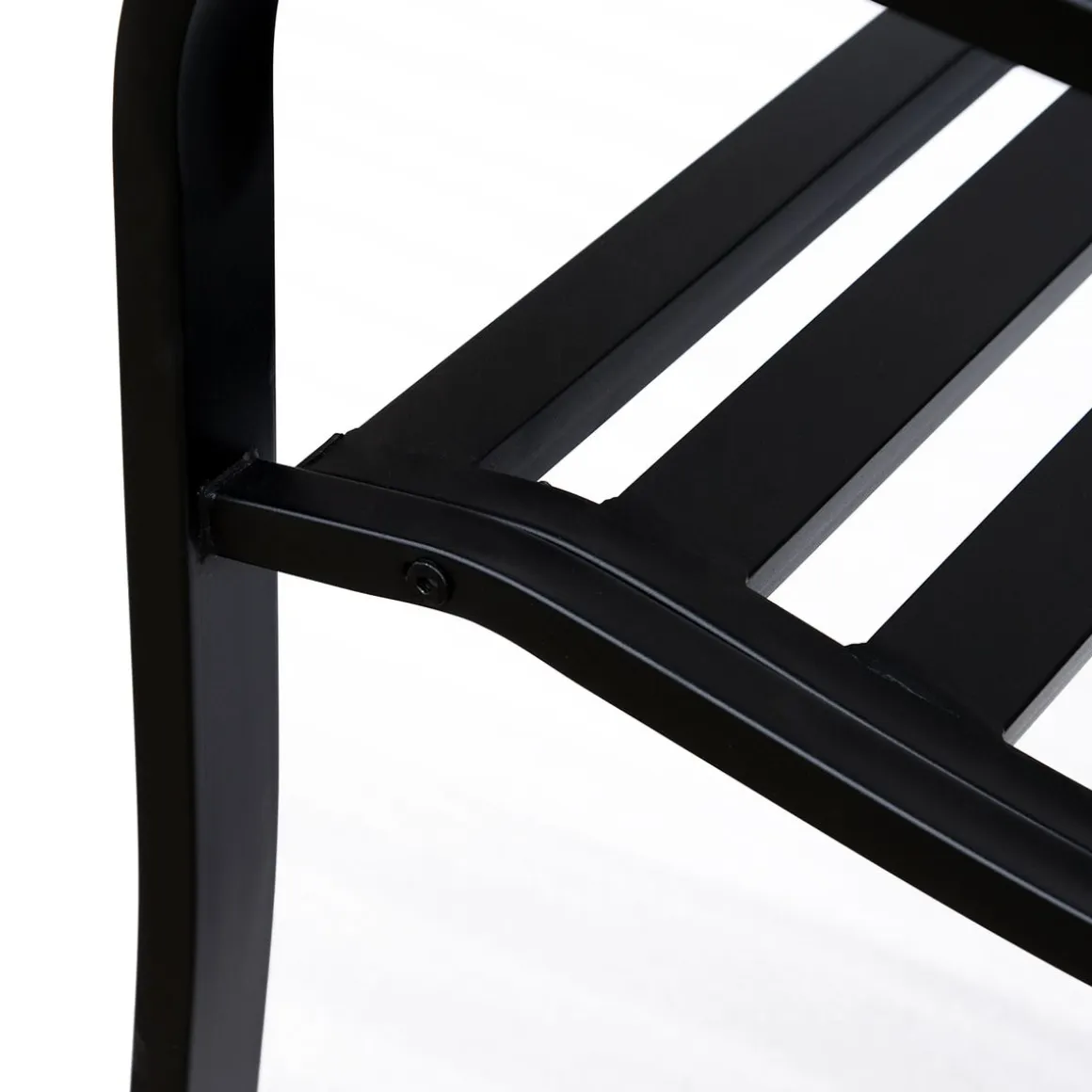 Banco de jardín Paradise Outsunny hasta 240kg negro 89x127x60 cm