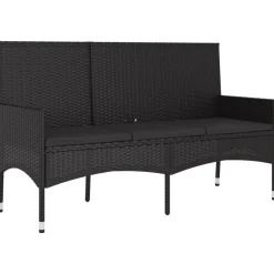 Banco de jardín VidaXL 3 plazas con cojines 85x140x51 cm