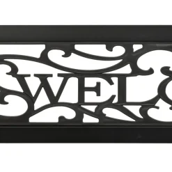 Banco de jardín Welcome acero negro 77x125x53 cm