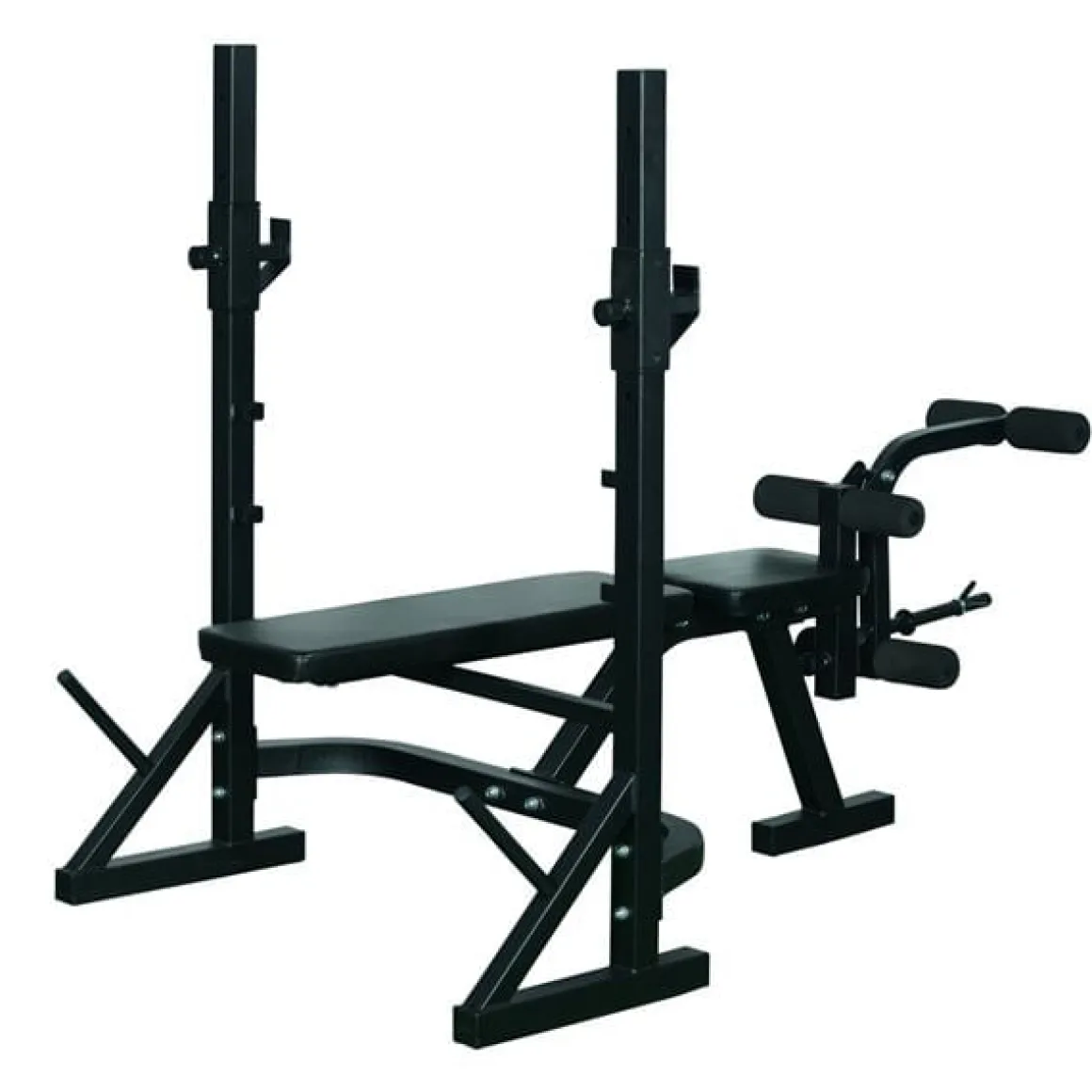 Banco de pesas fitness con respaldo regulable negro 175x98x30 cm