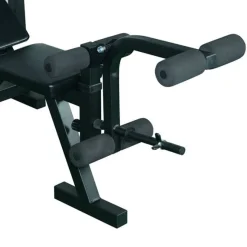 Banco de pesas fitness con respaldo regulable negro 175x98x30 cm