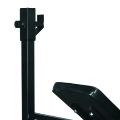 Banco de pesas fitness con respaldo regulable negro 175x98x30 cm