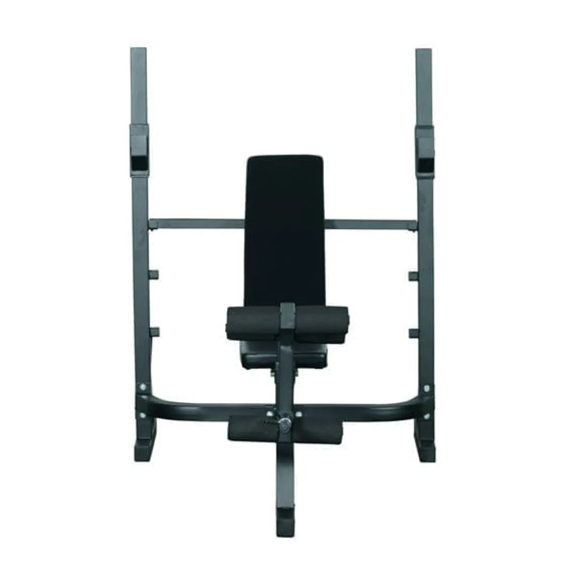 Banco de pesas fitness con respaldo regulable negro 175x98x30 cm