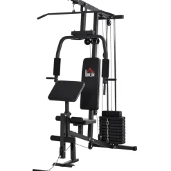 Banco de pesas Homcom multiestación negro 207x108x148 cm
