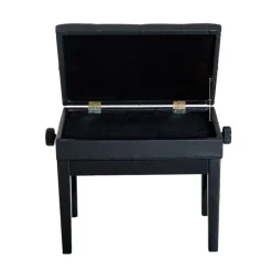 Banco de piano Homcom regulable negro 48/58x54,5x33 cm