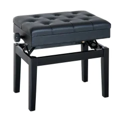 Banco de piano Homcom regulable negro 48/58x54,5x33 cm