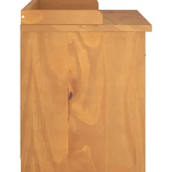 Banco de recibidor Pawhu con dos cajones y compartimentos natural 50x87x40 cm