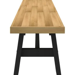 Banco Noain patas forma de A natural/negro 45x180x40 cm