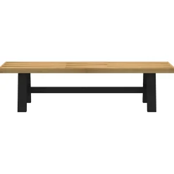 Banco Noain patas forma de A natural/negro 45x180x40 cm