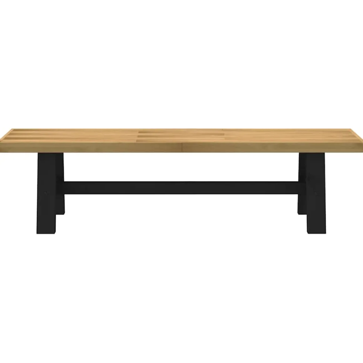 Banco Noain patas forma de A natural/negro 45x180x40 cm
