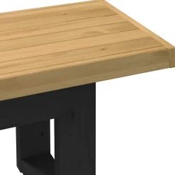 Banco Noain patas forma de U natural/negro 45x180x40 cm