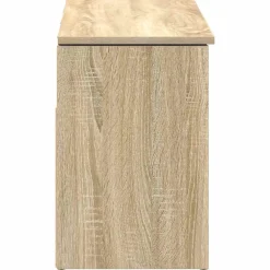 Banco zapatero Bruselas baúl + compartimentos abiertos roble claro 45x102x30,5 cm