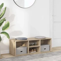 Banco zapatero Calzare estante + 2 compartimientos abiertos 35x105x35 cm