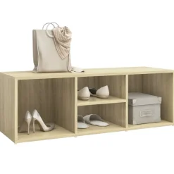 Banco zapatero Calzare estante + 2 compartimientos abiertos 35x105x35 cm