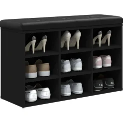 Banco zapatero Doll 9 estantes con asiento acolchado 50x82x32 cm
