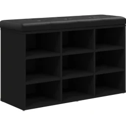 Banco zapatero Doll 9 estantes con asiento acolchado 50x82x32 cm