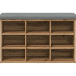 Banco zapatero Doll 9 estantes con asiento acolchado 50x82x32 cm