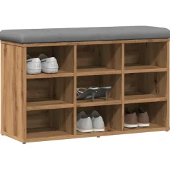 Banco zapatero Doll 9 estantes con asiento acolchado 50x82x32 cm