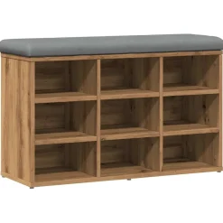 Banco zapatero Doll 9 estantes con asiento acolchado 50x82x32 cm
