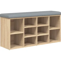 Banco zapatero Hermes 10 módulos + asiento acolchado 50x102x32 cm