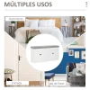 Banco zapatero Homcom 2 cajones blanco 55x104x24 cm