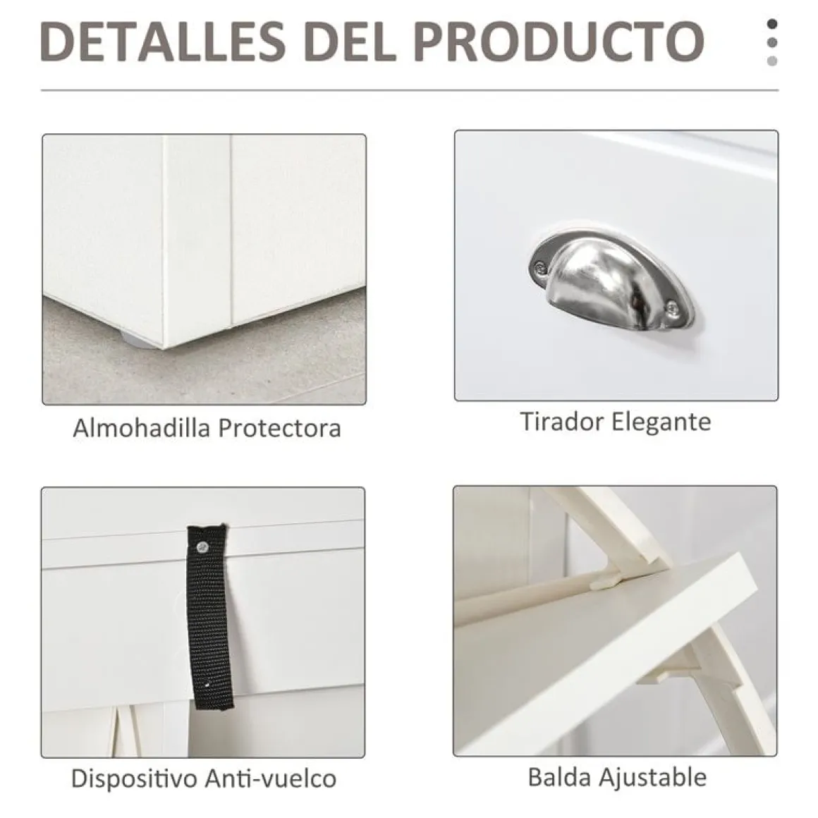 Banco zapatero Homcom 2 cajones blanco 55x104x24 cm