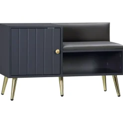Banco zapatero Jade Homcom armario + compartimento 4 pares 49x80x33 cm