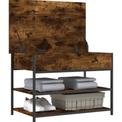 Banco zapatero Lovi con 2 estantes inferiores 50x70x42,5 cm