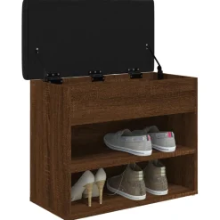 Banco zapatero Penny asiento + baúl + 2 estantes 50x62x32 cm