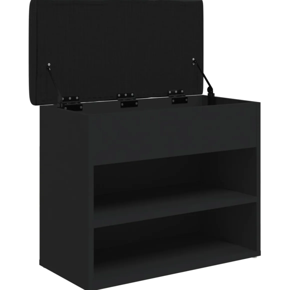 Banco zapatero Ulises 2 estantes + asiento acolchado 50x62x32 cm