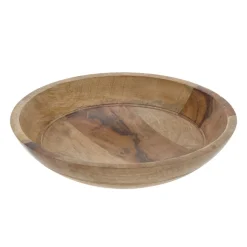 Bandeja de madera natural Ø30 cm