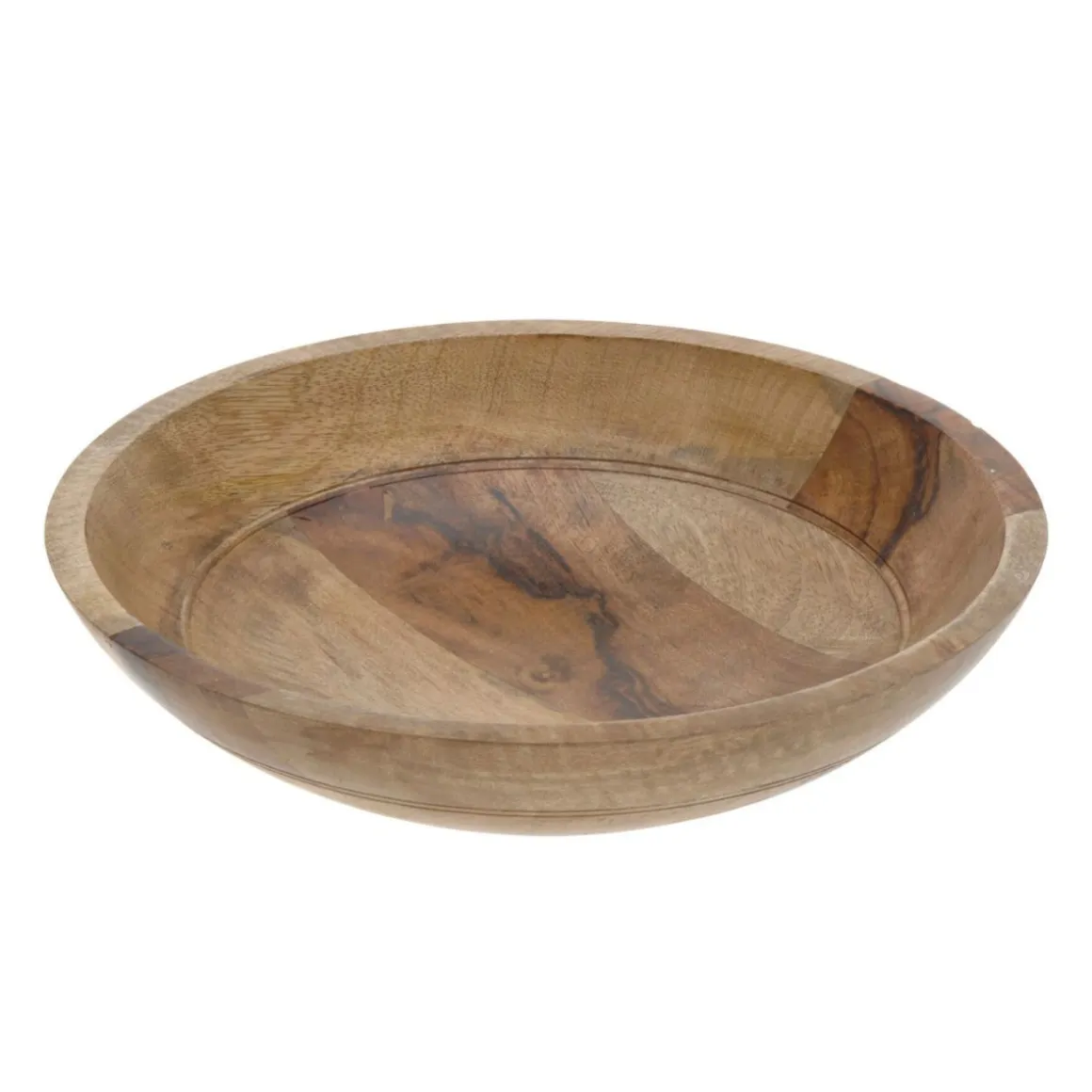 Bandeja de madera natural Ø30 cm