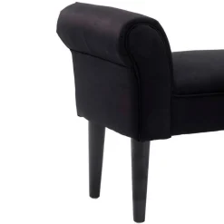 Banqueta Homcom acolchada negro 51x102x31 cm