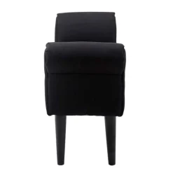 Banqueta Homcom acolchada negro 51x102x31 cm