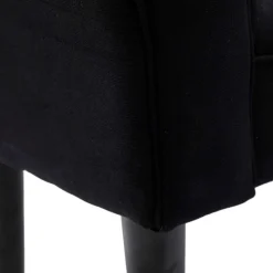 Banqueta Homcom acolchada negro 51x102x31 cm