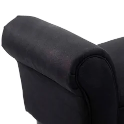 Banqueta Homcom acolchada negro 51x102x31 cm