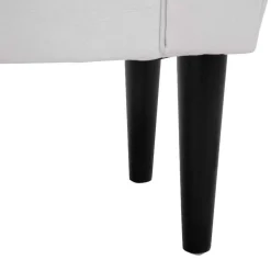 Banqueta Homcom acolchada gris claro 51x102x31 cm
