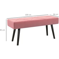 Banqueta Zure Homcom acolchada 45x100x36 cm