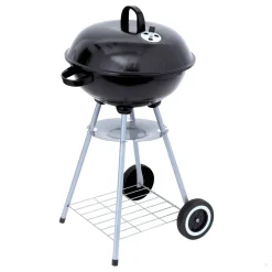 Barbacoa de carbón Aktive Barbecue con tapa y accesorios negro