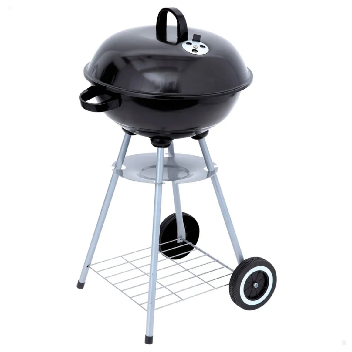 Barbacoa de carbón Aktive Barbecue con tapa y accesorios negro