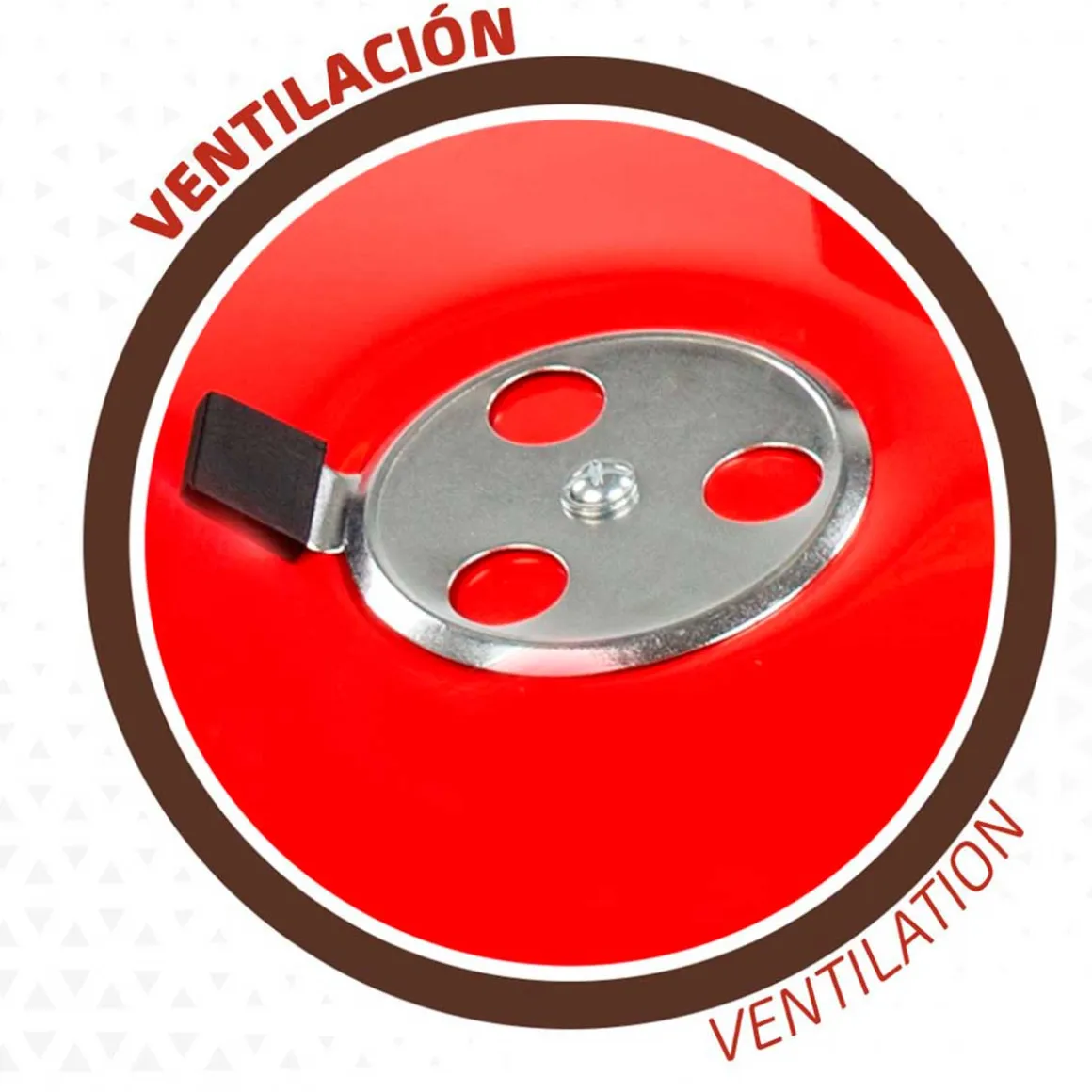 Barbacoa de carbón Aktive Barbecue con tapa rojo/negro