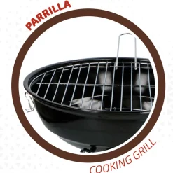 Barbacoa de carbón Aktive Barbecue con tapa rojo/negro