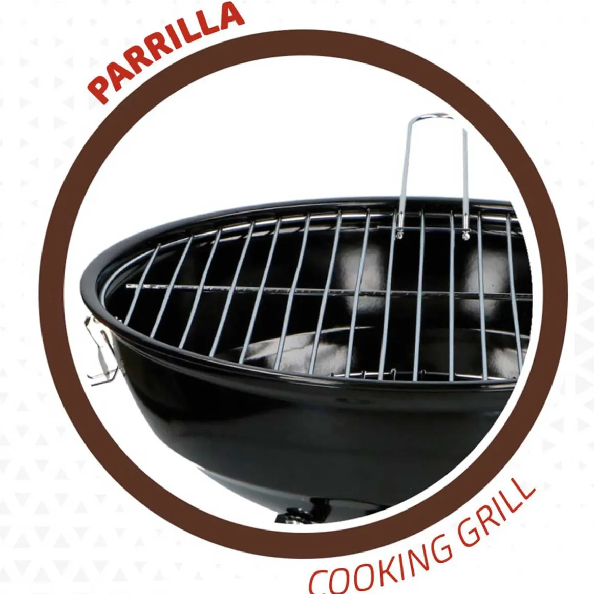 Barbacoa de carbón Aktive Barbecue con tapa rojo/negro