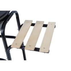 Barbacoa de carbón Louisiana con ruedas + 2 tablas laterales acero negro Ø44 cm